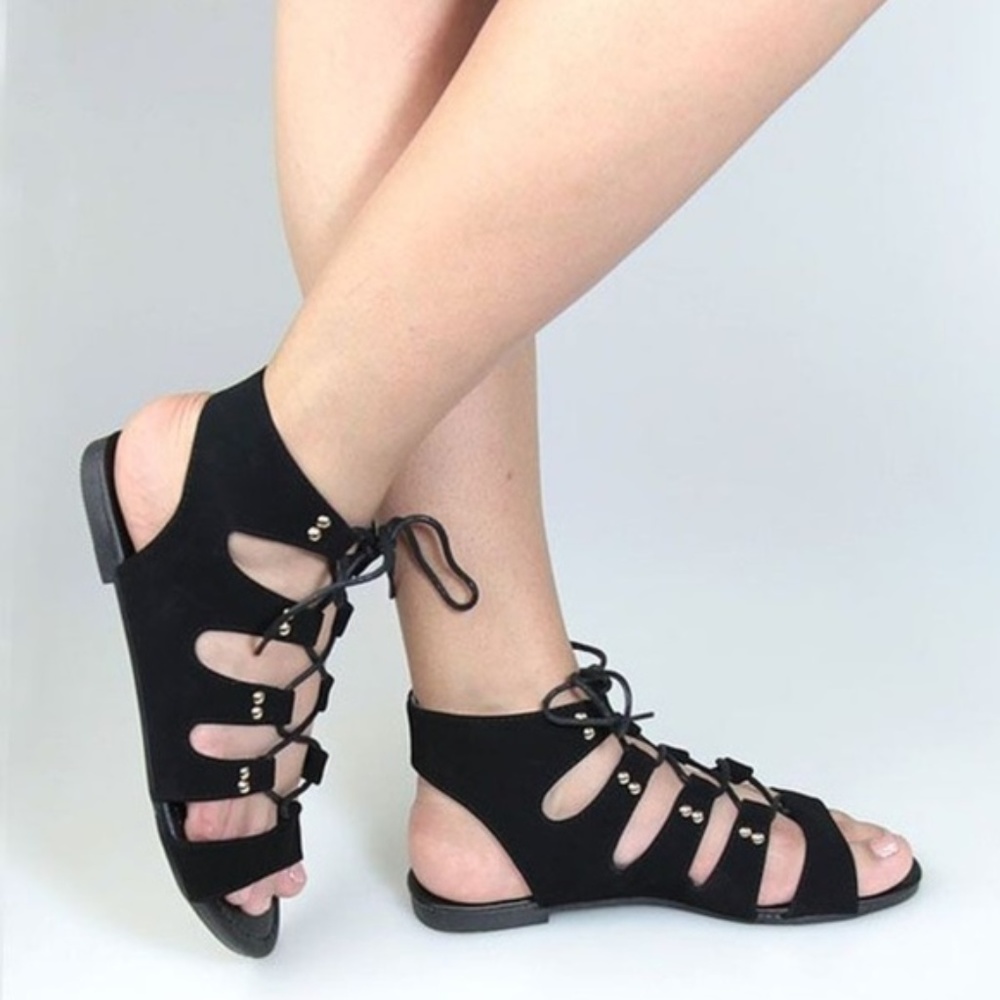 Black Gladiator Sandals